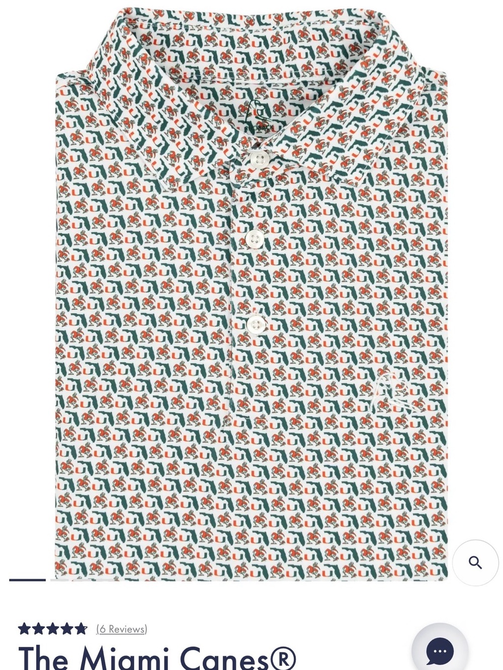 Rhoback White Button-Down Shirt with Green & Orange Micro Print